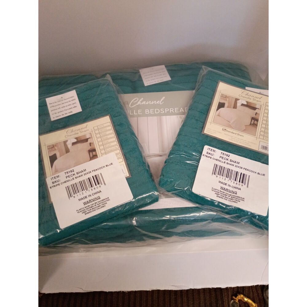 New Channel Chenille  •King Bedding NIP Cottagecore